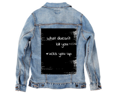 Load image into Gallery viewer, Unisex denim jacket, what doesn&#39;t...