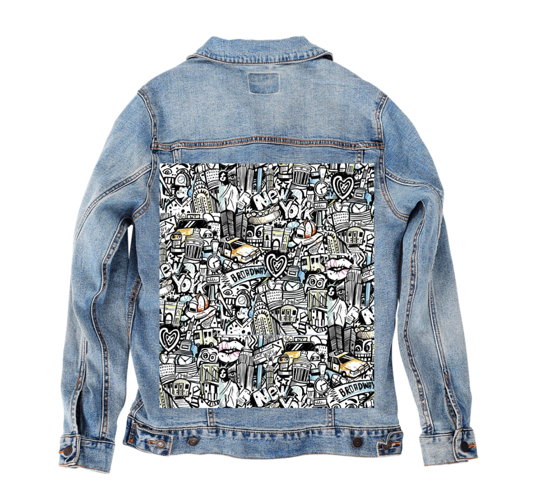 Unisex denim jacket, NY...