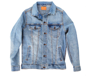 Unisex denim jacket, talk dirty...